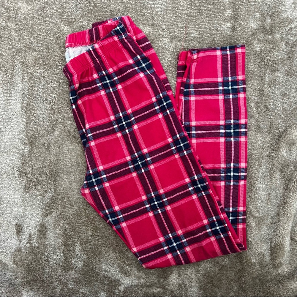 Pink Velvet | Leggings | 7/8 | Pink and Navy plaid
